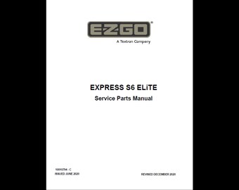 Catálogo de repuestos para vehículos eléctricos EzGo Express S6 Elite 2020 (PDF)