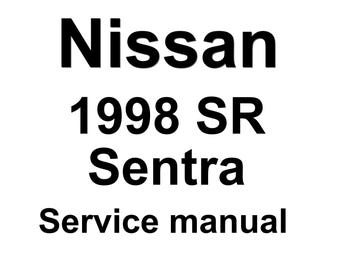 1998 Nissan Sentra SR Repair Workshop Service Manual pdf download