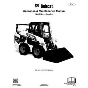 Bobcat S66 Skid-Steer Loader S/N B4SA11001 & Above Operation and Maintenance Manual PDF