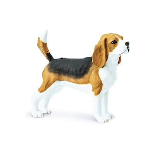 DOG FIGURINE For Wedding Cake Topper Large MINIATURE Beagle Animals Figure Dog Eating Cake Diorama Supply Plastic Model Safari Ltd Toy
