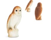 Tiny MINIATURE Barn Owl Animals Figurines Figures Dollhouse Diorama Terrarium Fairy Garden Small Toy Mini Micro Bird Miniatures Accessory