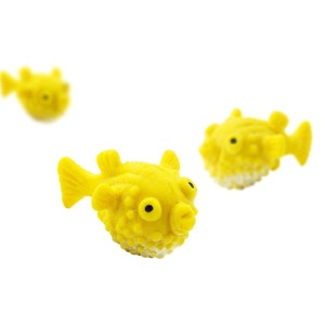 Micro MINIATURE PUFFERFISH Fish For Fairy Garden Animals Figures Dollhouse Diorama Terrarium Supplies Small Tiny Miniatures Crafts Puffer