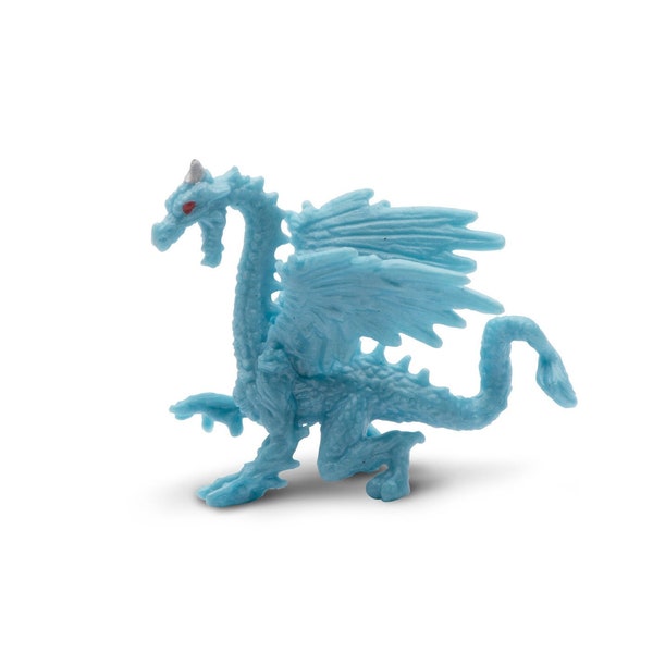 DRAGON MINIATURE Blue Dragon Tiny Figurine Mini Figures Dollhouse Diorama Terrarium Fairy Gardens Craft Supply Fantasy Micro Miniatures Soft