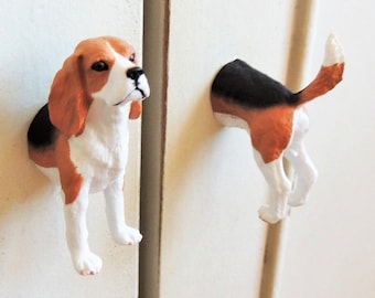 Dog ANIMAL DRAWER KNOBS Pulls Cabinet Handle Hardware Decorative Pull Decor Head & Butt Furniture Bedroom Nursery Bathroom Dresser Dog