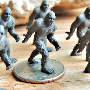 MINIATURE BIGFOOT Tiny Mini Figures Dollhouse Terrarium Diorama Fairy Garden Figurine Sasquatch Cryptozoology Cryptid