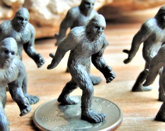 MINIATURE BIGFOOT Tiny Mini Figure Dollhouse Diorama Terrarium Fairy Garden Miniatures Figurines Sasquatch Cryptozoology
