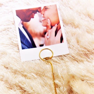 1 CAKE TOPPER Wire Photo Card Holder Wedding Cake Topper Picture Holder Cake Decoration Food Safe For Cake Decor Picture Holders Polaroid