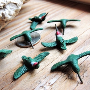 Tiny MINIATURE HUMMINGBIRD Animals Figurines Figures Dollhouse Diorama Terrarium Fairy Garden Small Mini Micro Bird Miniatures Accessory Lot
