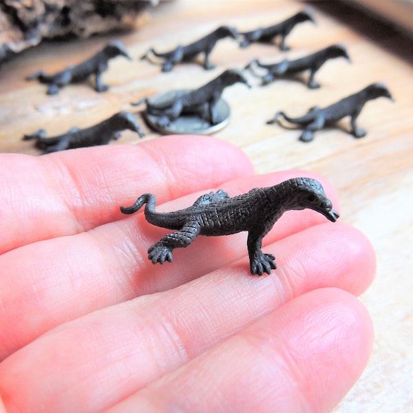 MINIATURE KOMODO DRAGON Tiny Mini Figures Dollhouse Diorama Terrarium Small Fairy Garden Miniatures Figurines Micro Minis Lizard Monitor