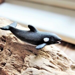 Killer Whale MINIATURE Orca Ocean Animal Figure Figurines Dollhouse Fairy Gardens Diorama Terrarium Small Tiny Soft Mini Figures Bulk Sets