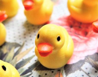 10+ MINIATURE RUBBER DUCK Ducky Tiny Minis Dollhouse Fairy Garden Figurines Figures Diorama Terrarium