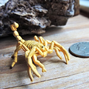 MINIATURE DEATHSTALKER SCORPION Animal Figurine Figures Fairy Garden Dollhouse Diorama Terrarium Supply Small Mini Animals Miniatures Sahara