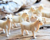 GOAT MINIATURE Farm Animals Figurine Figures Donkey Horse Sheep Dollhouse 1 12 Fairy Garden Diorama Terrarium Supply MICRO Mini Tiny Small