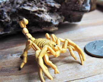 MINIATURE DEATHSTALKER SCORPION Animal Figurine Fairy Garden Dollhouse Diorama Terrarium Sahara Craft Figures