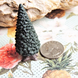 MINIATURE TREE Figurine PINE For Crafts Terrain Figurines Figure Fairy Garden Dollhouse Diorama Terrarium Small Mini Plastic Woods Forest