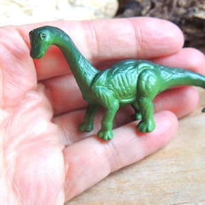 DINOSAUR TOYS MINIATURE Diplodocus Figure Figurines Fairy Garden Dollhouse Diorama Terrarium Small Mini Plastic Cupcake Topper Dino Birthday