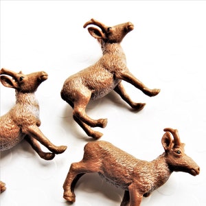 MINIATURE PRONGHORN BUCK Plastic Animals Figures Figurines Dollhouse Fairy Garden Diorama Terrarium Supply Antelope Tiny Small Mini Antelope