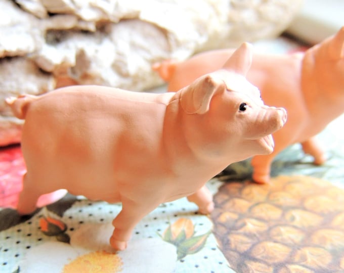 Pig MINIATURE FARM ANIMAL Figurines Figures Pigs Piglet Etsy