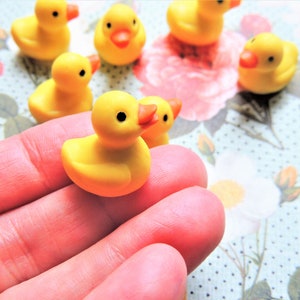 100/50/25/5PCS Cute Resin Mini Ducks Miniature Farm Artificial Animals  Figures Ornament Tiny Duck for Home Fairy Garden Micro Landscape Potted  Decor