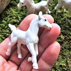 MINIATURE HORSE FOAL Horses Farm Animal Plastic Figures Figurines Doll House Diorama Terrarium Supplies Craft Fairy Garden Minis