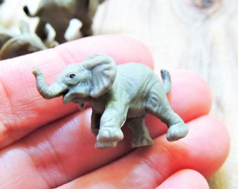 ミニ1インチガラスゾウ - かわいい小さな手作りガラス動物