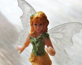 MINIATURE FAIRY Blonde Hair Plastic Figure Figurine Dollhouse Diorama Terrarium Little Fantasy Garden