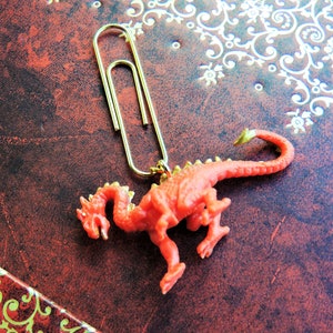 PAPER CLIPS PLANNER Dragon Clips Paperclips Charm Paper Clip Office Supplies Cute Decorative Gold Orange Bookmark Page Markers Accessories