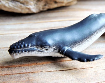 MINIATURES HUMPBACK WHALE Ocean Animal Figurines Figure Dollhouse Fairy Garden Diorama Terrarium Supply Accessory