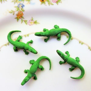 MINIATURE ALLIGATORS: Tiny Animal Mini Figures Figurine Fairy Garden Dollhouse Terrarium Diorama Craft Supplies