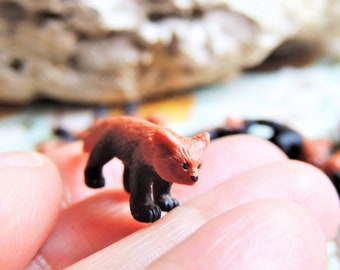 MINIATURE RED PANDA Animals Figures Figurines Fairy Garden Dollhouse Diorama Terrarium Accessories Small Tiny Micro Miniatures Animal Crafts