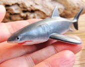 MINIATURE Animal Figurines Figure GREAT WHITE Shark Dollhouse Fairy Garden Diorama Terrarium Supply Mini Sea Creature Miniatures Accessory