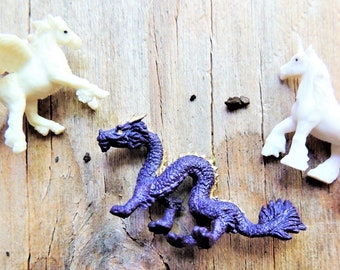 MINIATURES Dragon Mini Figurine Figures Fairy Garden Dollhouse Diorama Terrarium Small Fantasy Tiny Soft Mythical Creature Fairy Tale Lot