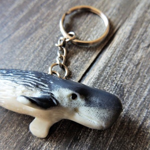 KEYCHAIN Key Chain SPERM WHALE Key Ring Key Fob Animal Cute Fun Cool Unique Keychains Custom Key Chains For Women Gift Toy Sea Life Ocean