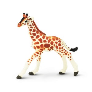 Large MINIATURE GIRAFFE BABY Animals Figure Figurine Fairy Garden Diorama Dollhouse Terrarium Supply Plastic Miniatures Model Safari Zoo