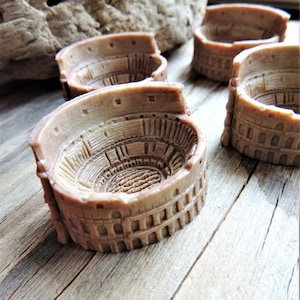 Ancient Roman Colosseum Miniature Landmark Figurine Figure for crafts, terrariums, fairy gardens, dioramas, large dollhouses, school projects, desktop zen gardens, plant critters, soap & slime crafts, resin crafts, etc.