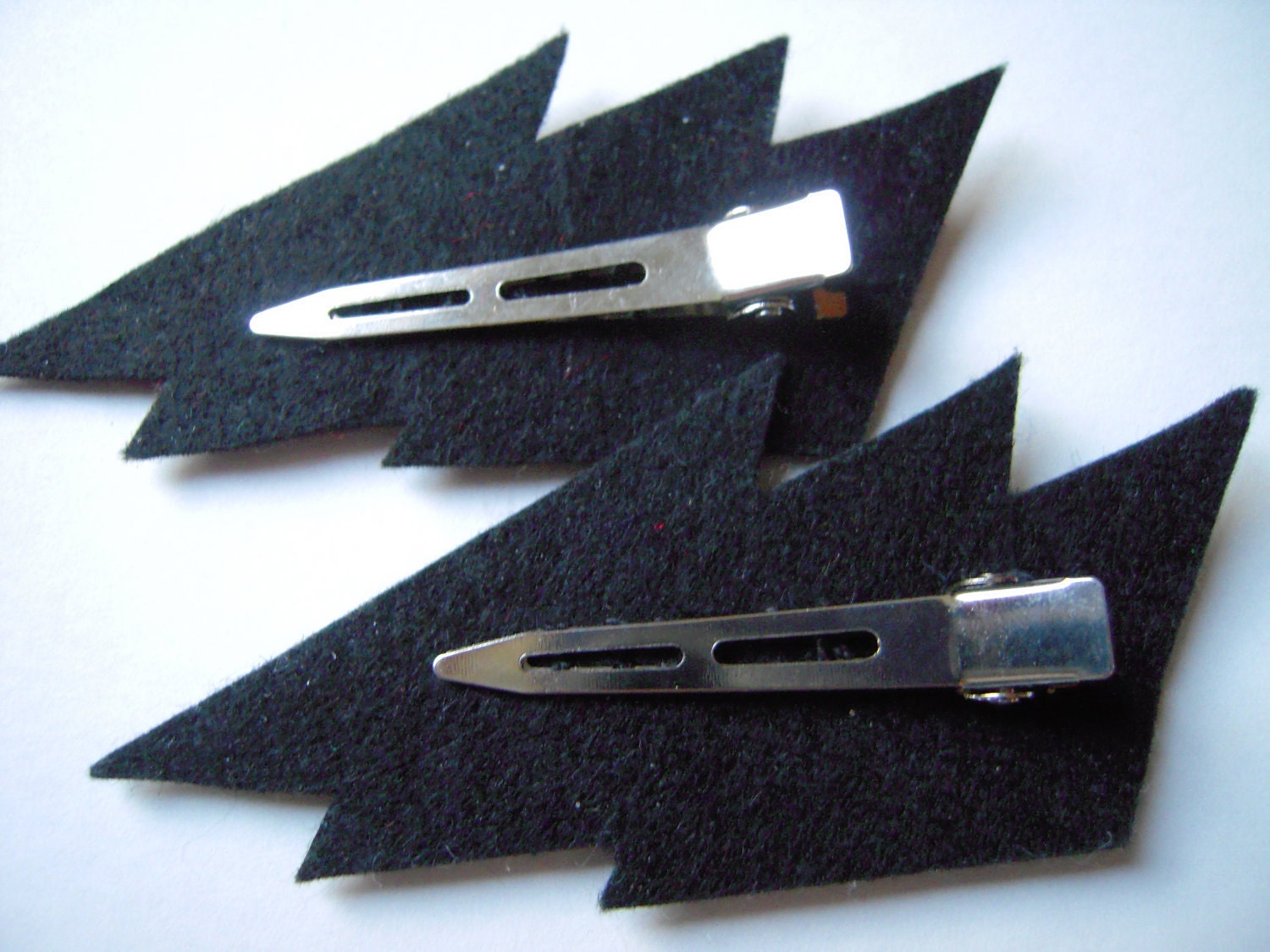 Felt Lightning Bolt Hair Clips Barettes Rainbow Colors Girl Etsy