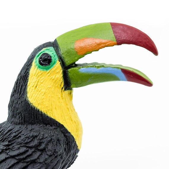 Large MINIATURE TOUCAN Bird Animals Figure Figurine Dollhouse