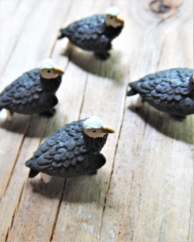MINIATURE EAGLE Bird Animal Mini Figurines Figures Dollhouse Etsy