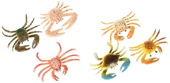 Small Crab 　カニ　ミニチュア Amazon.com: Deluxebase Mini Animal Adventure Replicas