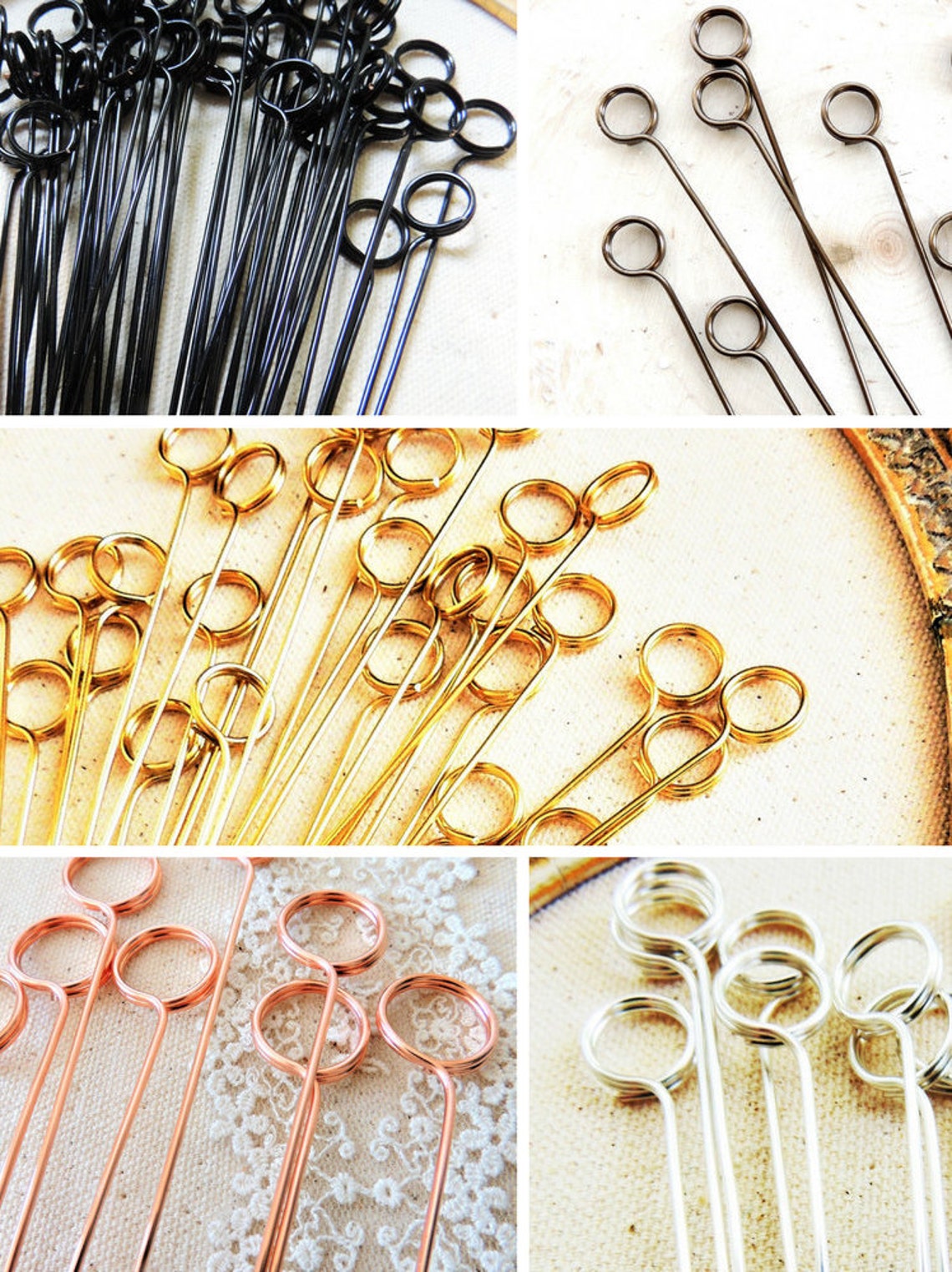 100 Silver Gold WIRE Place CARD HOLDERS No Base diy Swirl Etsy