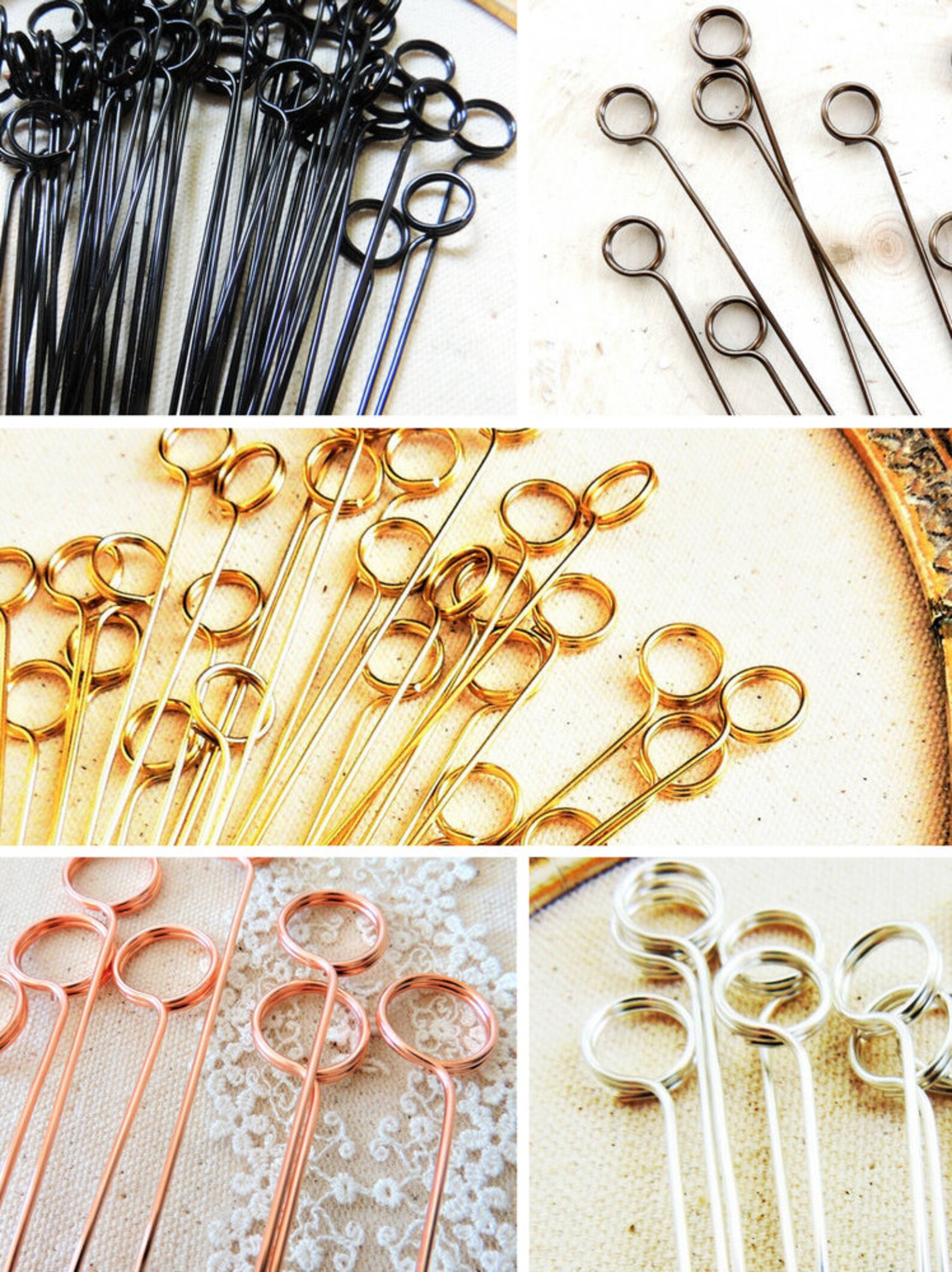 100 Silver Gold WIRE Place CARD HOLDERS No Base Diy Swirl Etsy