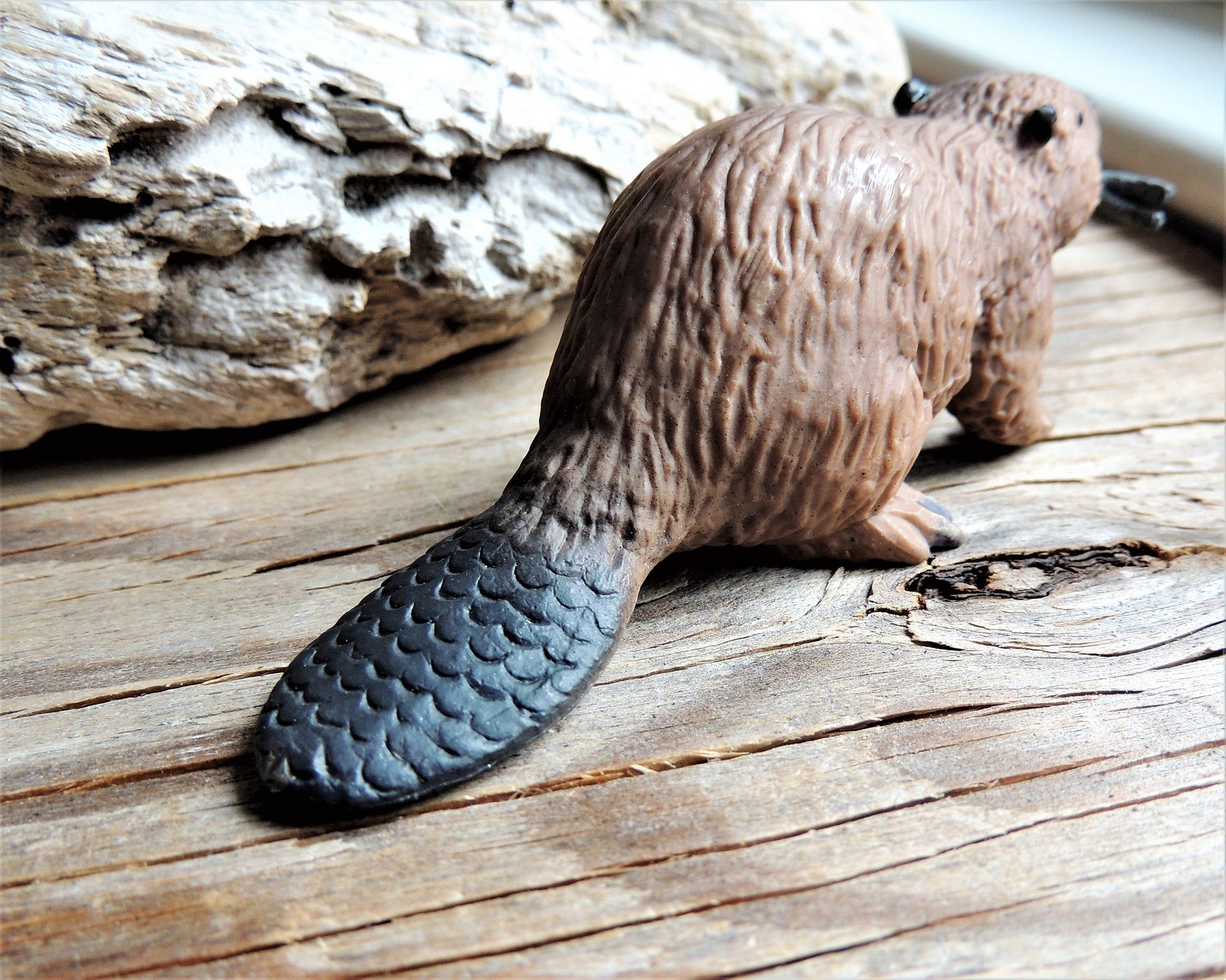 Large MINIATURE BEAVER Animals Figure Figurine Fairy Garden Diorama ...