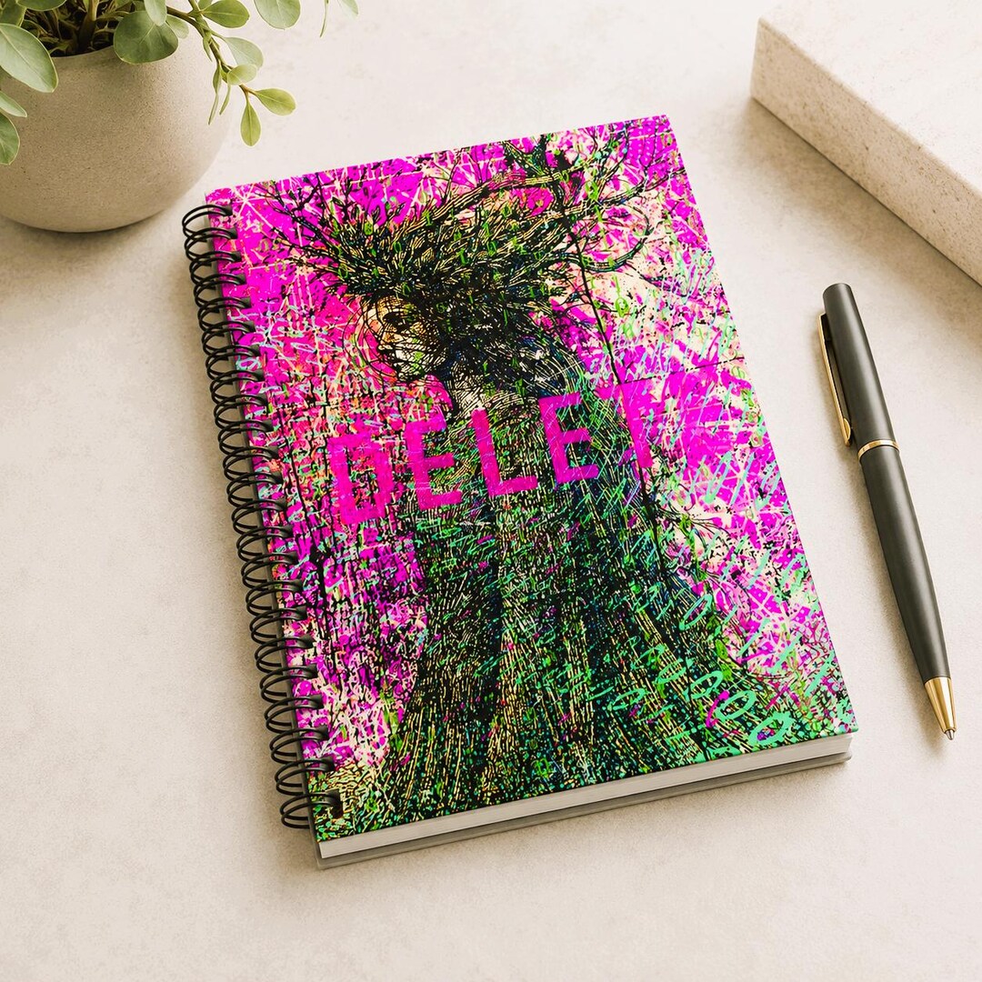 SPIRAL NOTEBOOK: Dark Feminine Journal, Gothic Writing, Forest Nymph ...