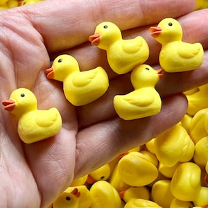 MINIATURE RUBBER DUCKS Ducky Tiny Mini Figure For Fairy Gardens Dollhouse Diorama Terrarium Figurine image 1