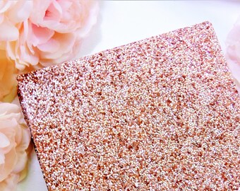 Rose Gold GLITTER SHEETS Cardstock Paper DIY Wedding Birthday Invitations Table Number Card Blank Invites Cards Party Supply 5x7 4x6 3x5 Cut