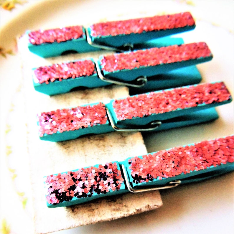 CLOTHESPINS Clothes Pin Glitter Decorative Push Pin Etsy