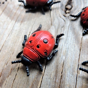 MINIATURE LADYBUG Animal Insect Figures Figurines Fairy Garden ...