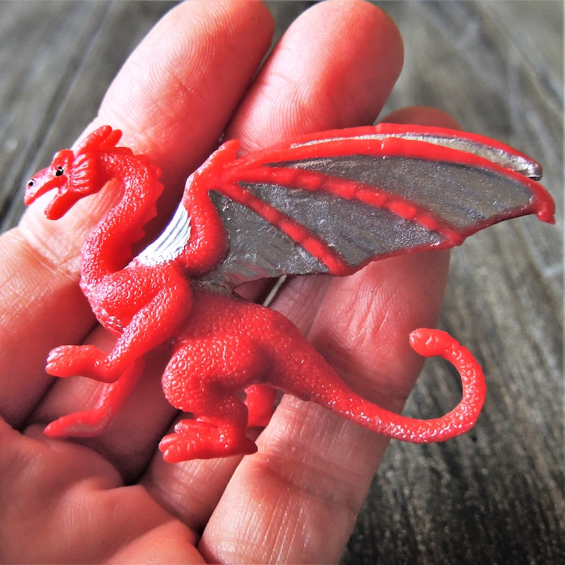 MINIATURE DRAGON Plastic Figures Figurines WYVERN Diorama Etsy