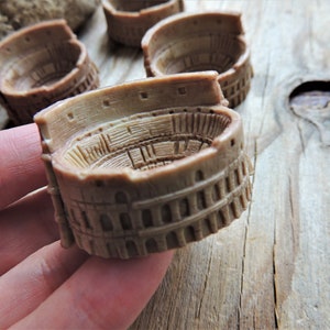 Ancient Roman Colosseum Miniature Landmark Figurine Figure for crafts, terrariums, fairy gardens, dioramas, large dollhouses, school projects, desktop zen gardens, plant critters, soap & slime crafts, resin crafts, etc.