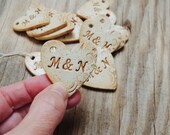 Personalized Wedding Favor Tags Wine Charms Unique Hearts Gift Tag Table Decor Favors Clay Tag Vintage Shabby Chic Rustic Wedding